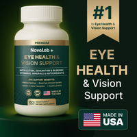 NovaLab+ Eye Health & Vision Support – 30-Day Formula with Lutein, Zeaxanthin, Bilberry, Vitamins, Minerals & Antioxidants